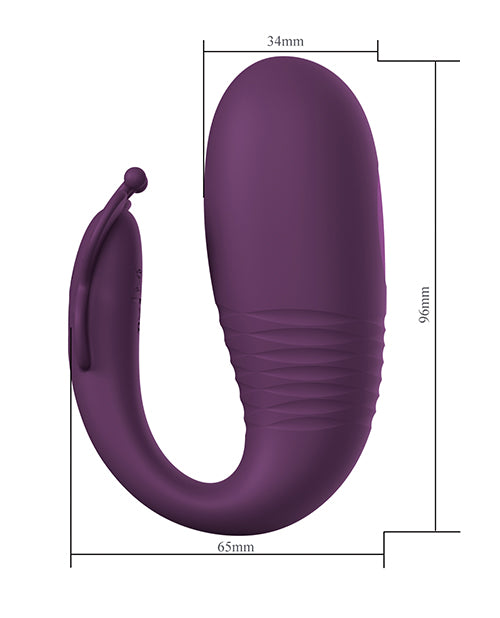 Pretty Love Klay App-Enabled Thrusting Hands-Free Vibrator - Purple