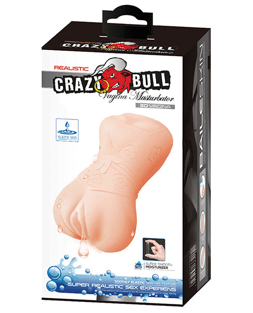 Crazy Bull No Lube Vagina Masturbator Sleeve - Ivory