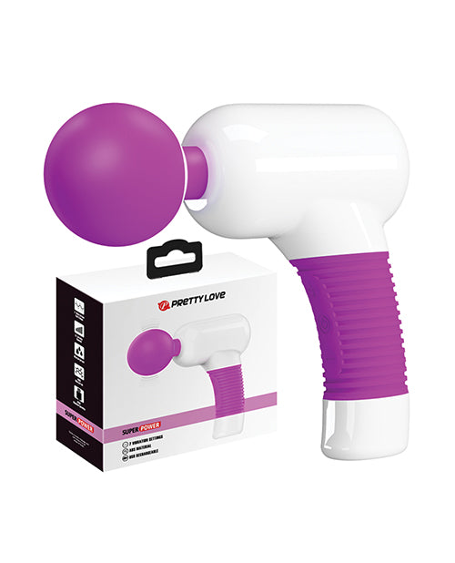 Pretty Love Super Power Fun Gun Massager - White/Fuchsia