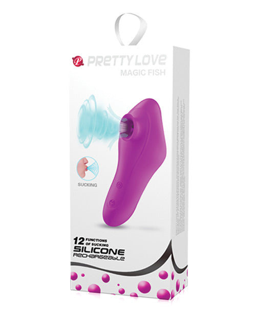 Pretty Love Magic Fish 12 Function Clitoral Suction Stimulator - Fuchsia