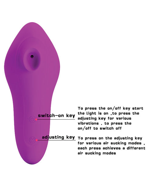 Pretty Love Magic Fish 12 Function Clitoral Suction Stimulator - Fuchsia