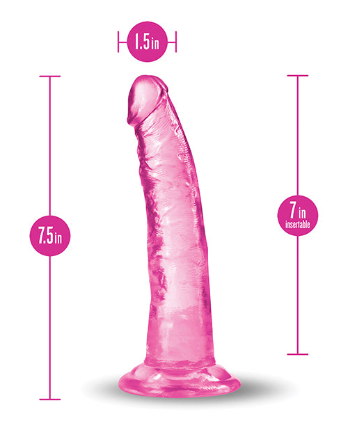 Blush B Yours Plus 7" Lust n' Thrust Dildo - Pink