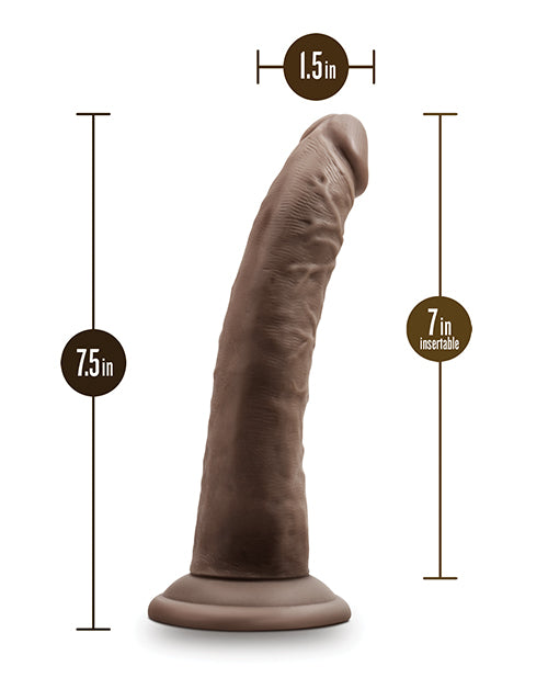 Blush Dr. Skin Plus 7" Posable Dildo - Chocolate