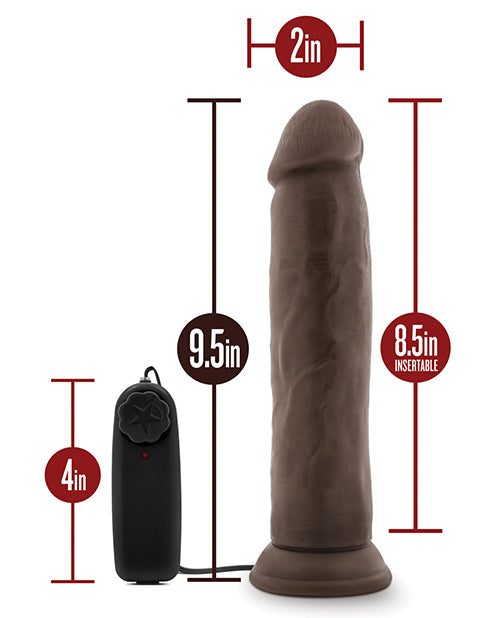 Blush Dr. Skin Dr. Throb 9.5" Cock w/Suction Cup - Chocolate