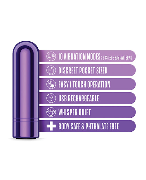 Blush Kool Vibes Mini Rechargeable Bullet - Grape