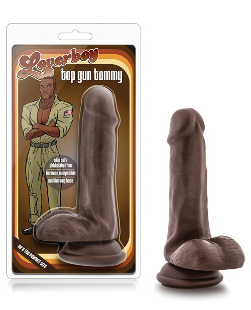 Blush Coverboy Top Gun Tommy 6" Realistic Cock - Chocolate