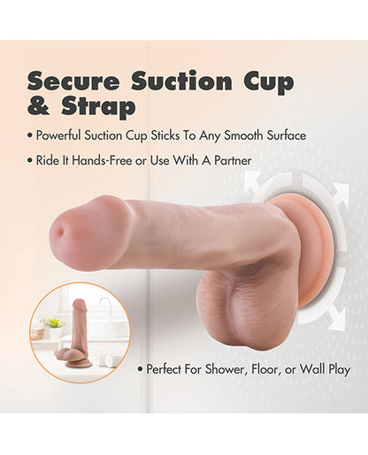 Blush Dr. Skin Plus 6" Posable Dildo With Balls - Vanilla