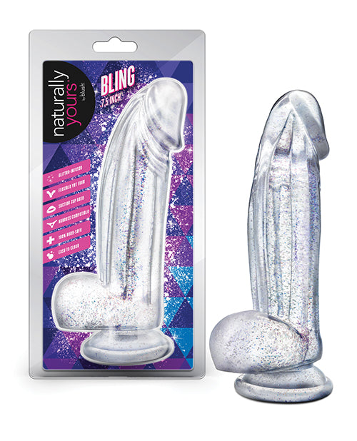 Blush Naturally Yours Bling - Sparkling Clear Dildo