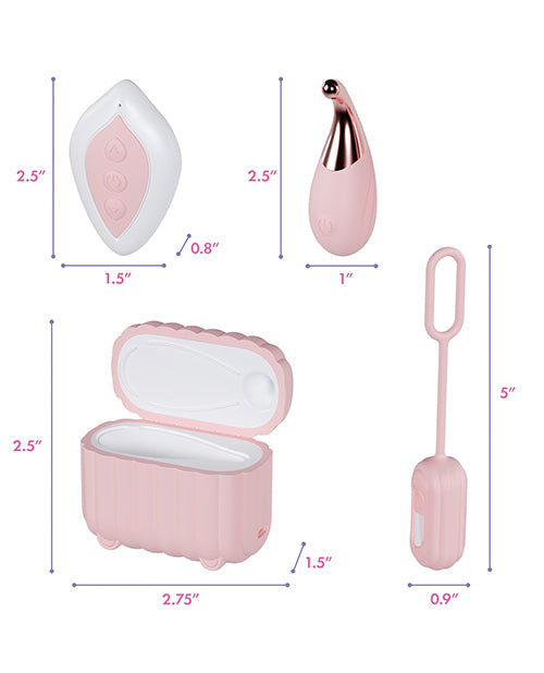 Blush Play With Me Wanderlust 4 Piece Vibrator Set - Pink