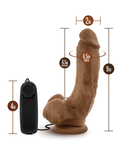 Blush Coverboy The Boxer 9" Vibrating Realistic Cock - Mocha