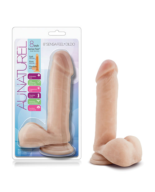 Blush Au Naturel 8" Sensa Feel Dildo - Beige