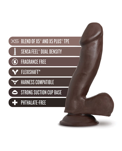 Blush Au Naturel Troy 6" Dildo - Chocolate
