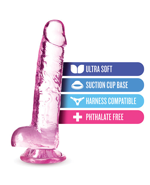 Blush Naturally Yours 7" Crystalline Dildo - Rose