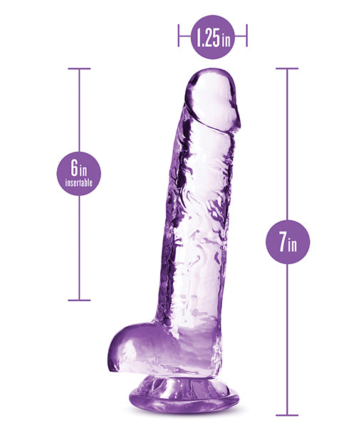 Blush Naturally Yours 7" Crystalline Dildo - Amethyst