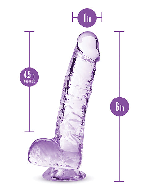 Blush Naturally Yours 6" Crystalline Dildo - Amethyst