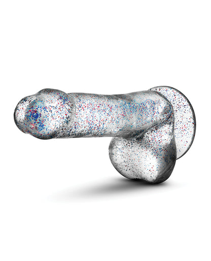 Blush Naturally Yours 6" Glitter Cock - Sparkling Clear