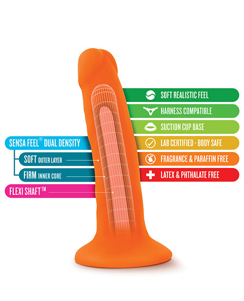 Blush Neo Dual Density 6" Cock - Neon Orange