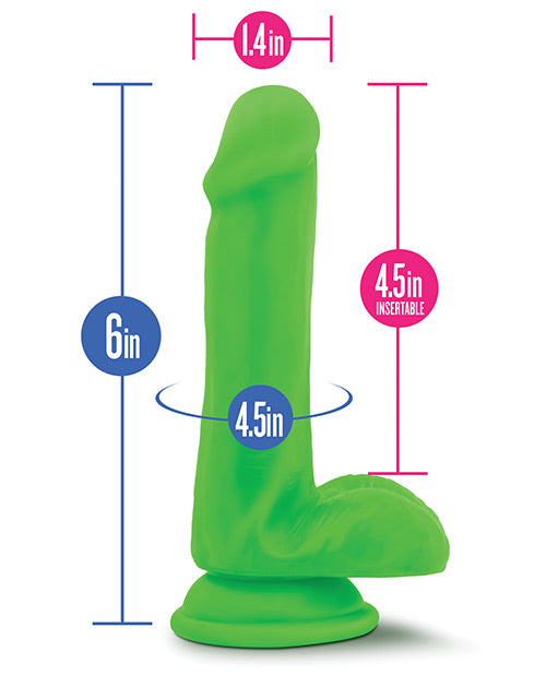 Blush Neo Dual Density 6" Cock - Neon Green