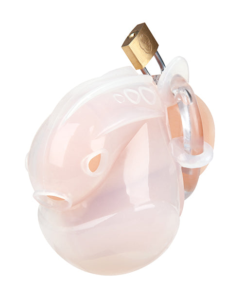 Full Restraint Silicone Cock & Balls Chastity Device - 100% Coverage White