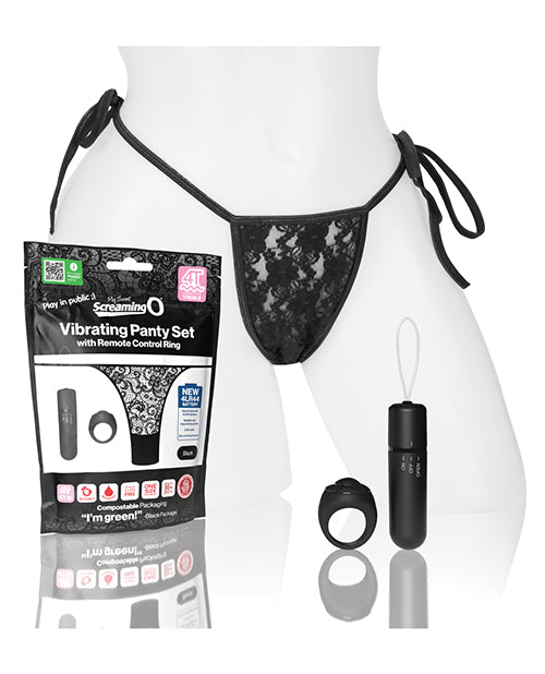 Screaming O My Secret 4T Panty Vibe w/Remote  - Black