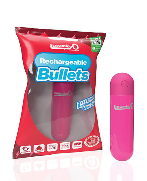Screaming O Screaming O Rechargeable Bullets - Pink - Image 4