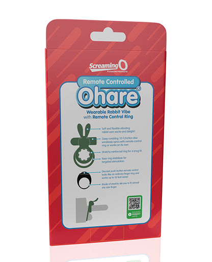 Screaming O Ohare Remote Controlled Vibrating Ring - Green
