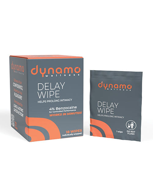 Dynamo Wellness Delay Wipe 4% - 18 Pack