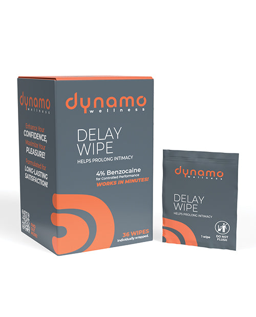 Dynamo Wellness Delay Wipe 4% - 36 Pack