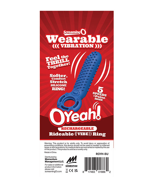 Screaming O Rechargeable O Yeah Silicone - Blue