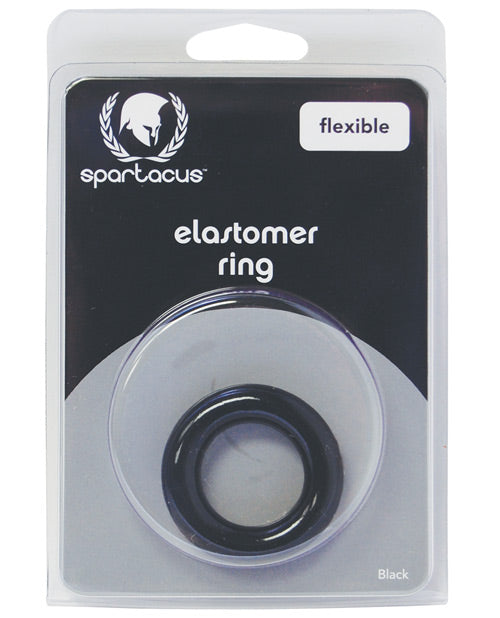 Spartacus Elastomer Relaxed Fit Cock Ring - Black