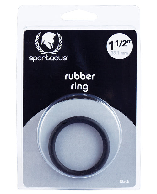 Spartacus 1.5" Rubber Cock Ring - Black