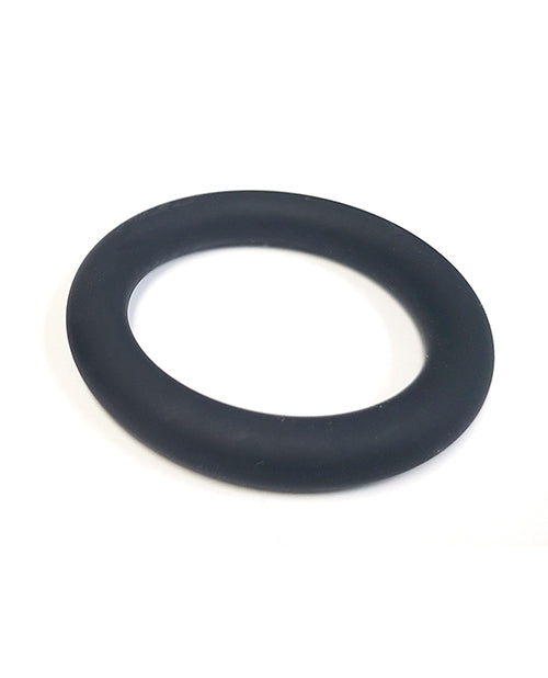 Spartacus Liquid Silicone Cock Ring Large - Black