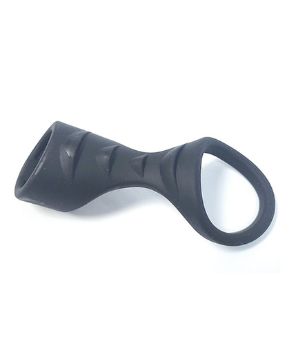Spartacus Liquid Silicone Cock and Ball Sheath - Black