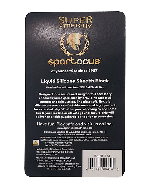 Spartacus Liquid Silicone Cock and Ball Sheath - Black