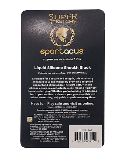 Spartacus Liquid Silicone Cock and Ball Sheath - Black