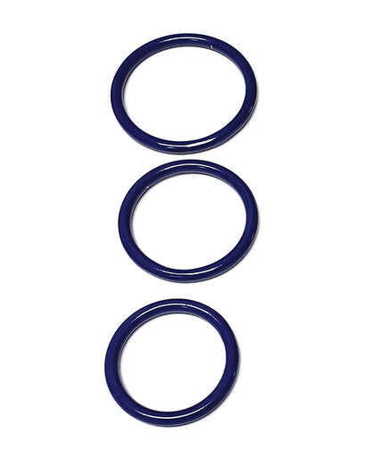 Spartacus Spartacus Seamless Stainless Steel C-Ring - Blue Pack of 3 - Image 4
