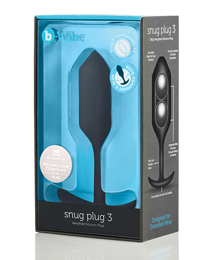 b-vibe b-Vibe Weighted Snug Plug 3 - 180 g Black - Image 9