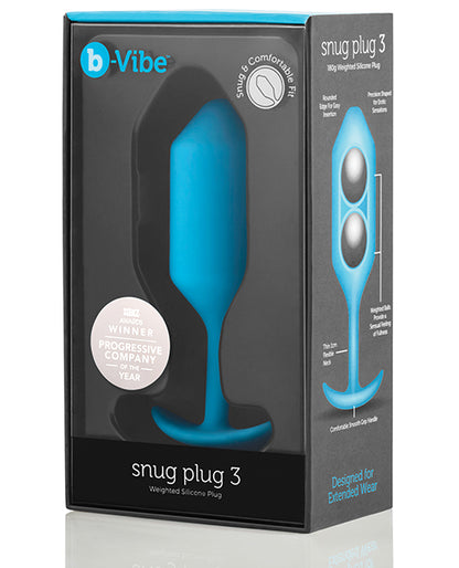 b-vibe b-Vibe Weighted Snug Plug 3 - 180 g Teal - Image 9