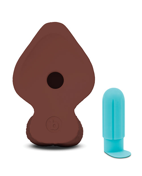 b-Vibe Slipskin 8" Girthy - Brown