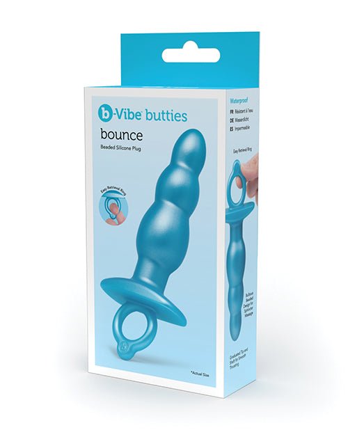 b-Vibe Butties Bounce Beaded Tapered Plug - Blue