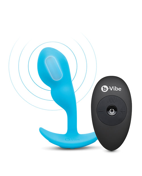 b-Vibe Remote Control P-Spot Snug Plug - Blue