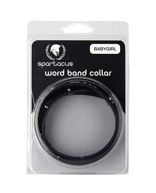 Spartacus BABYGIRL Leather Collar - Black