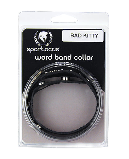 Spartacus BAD KITTY Leather Collar - Black