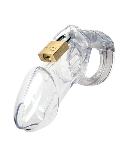 CB-6000 3 1/4" Cock Cage & Lock Set - Clear