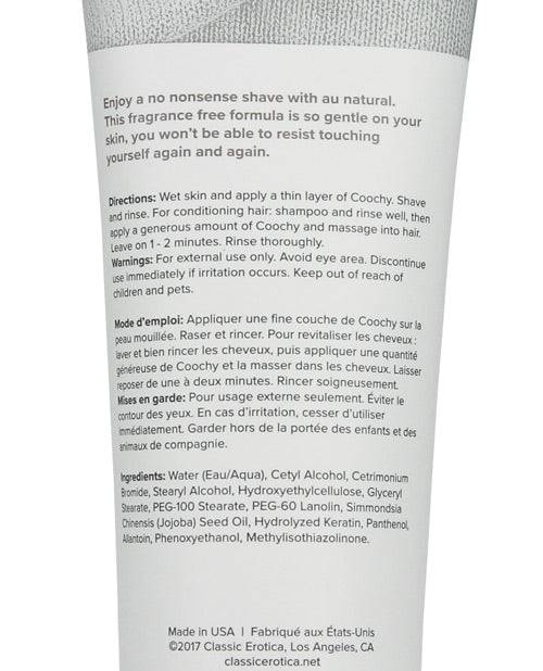 COOCHY Shave Cream - 3.4 oz Au Natural