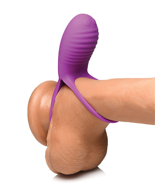 Curve Toys Gossip Love Loops 10X Silicone Cock Ring w/Remote - Violet