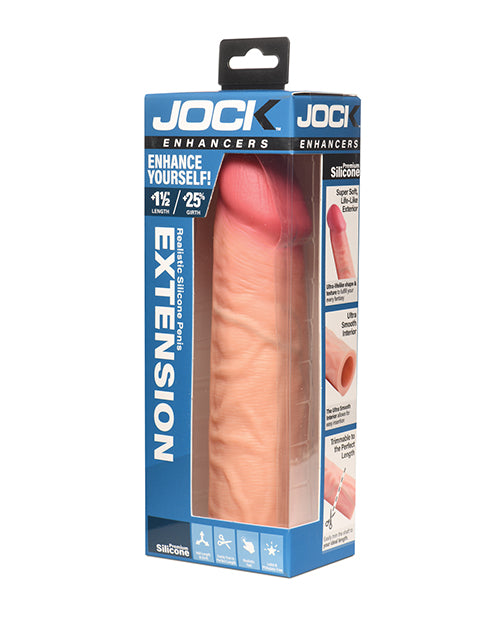 Jock Curve Toys Jock Enhancers 1.5" Silicone Penis Extension Sleeve - Light - Image 7
