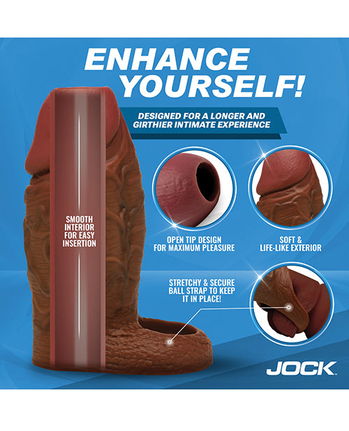 Jock Curve Toys Jock Silicone Penis Extension Sleeve - Dark - Image 6