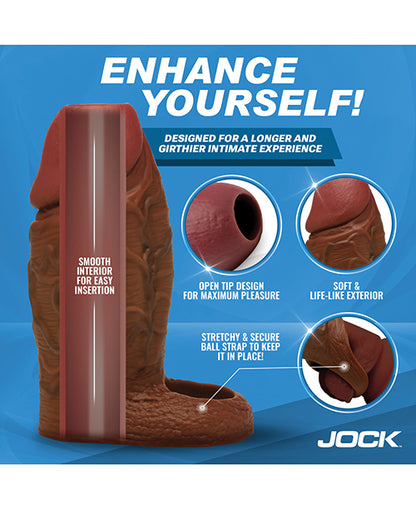 Jock Curve Toys Jock Silicone Penis Extension Sleeve - Dark - Image 6