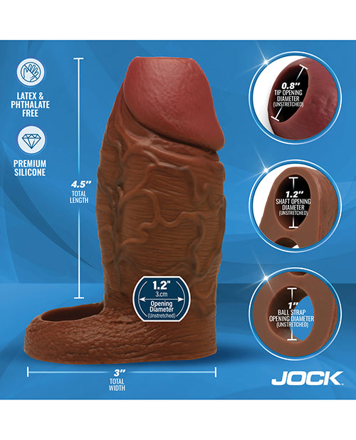 Jock Curve Toys Jock Silicone Penis Extension Sleeve - Dark - Image 7